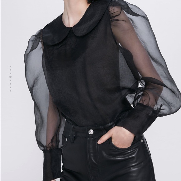 Zara organza blouse bloggers favorite - Picture 7 of 9